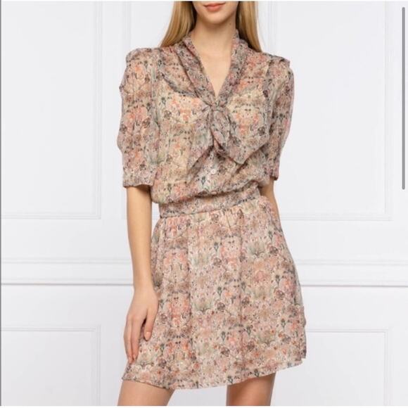 ZADIG & VOLTAIRE Rewel Mousseline Floral Beaded Dress - Picture 1 of 10